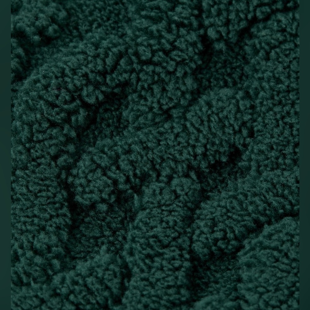 American Eagle Green Sherpa Full Zip Jacket - Picture 3 of 4